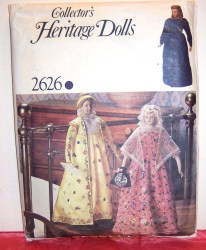 2626 VOGUE INAUGURAL 1ST LADY DOLLS, HISTORIC CLOTHING PATTERN